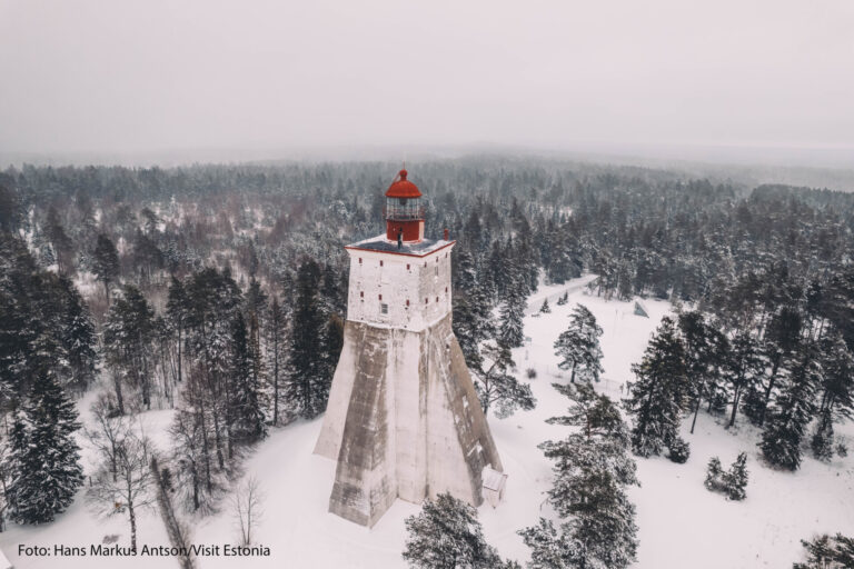 Visit Saaremaa - Kõpu Lighthouse on Hiiumaa in winter - architectural photograph